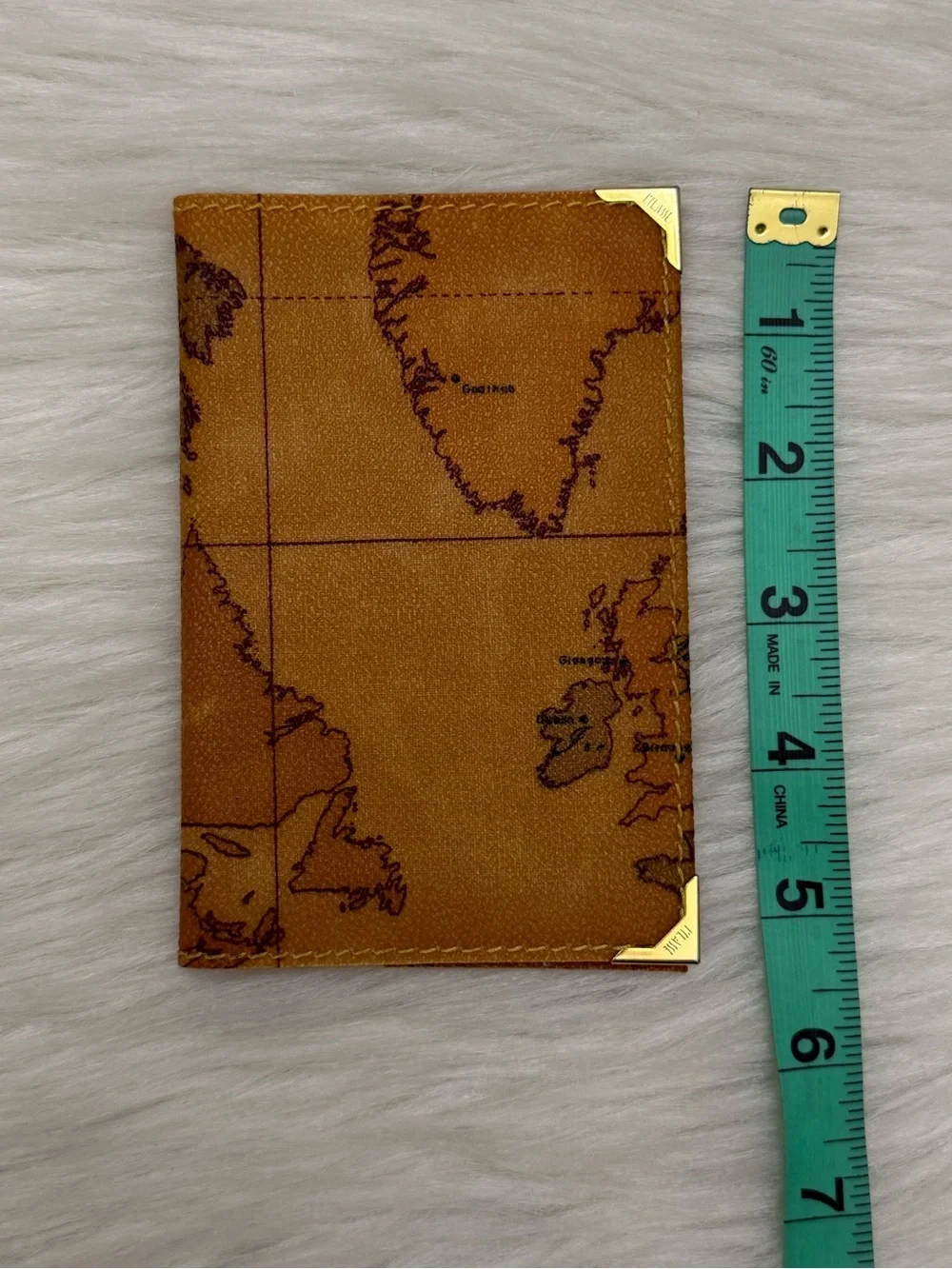 ALVIERO MARTINI - PRIMA CLASSE BROWN TAN PVC LEATHER BIFOLD PASSPORT WALLET
